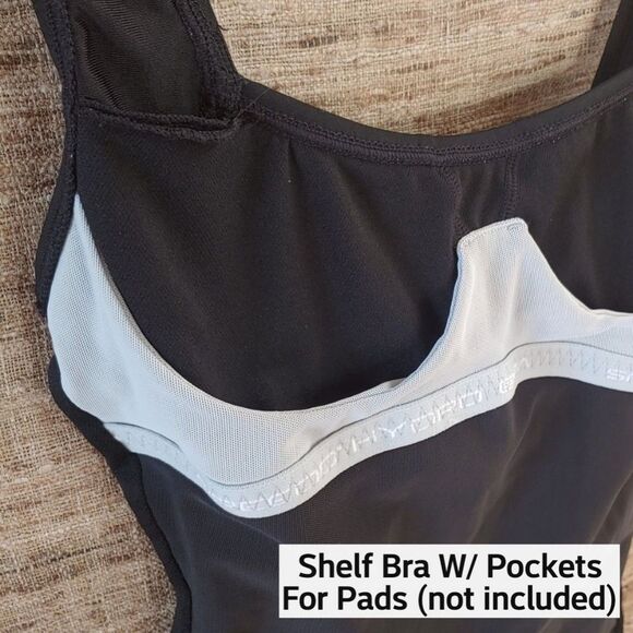 Speedo Endurance Black Swimsuit One Piece Ruched Tummy Control Womens 6 Small - Picture 7 of 11